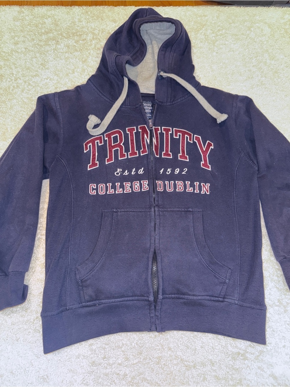 Trinity College Dublin Navy Zip-Up Hoodie -